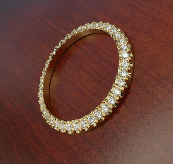 18k Gold 36mm 2.66ct YG
