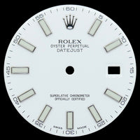 White Rolex Datejust SS Trim Luminescent Indices